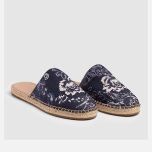 Johnny Was Navy Floral Espadrilles